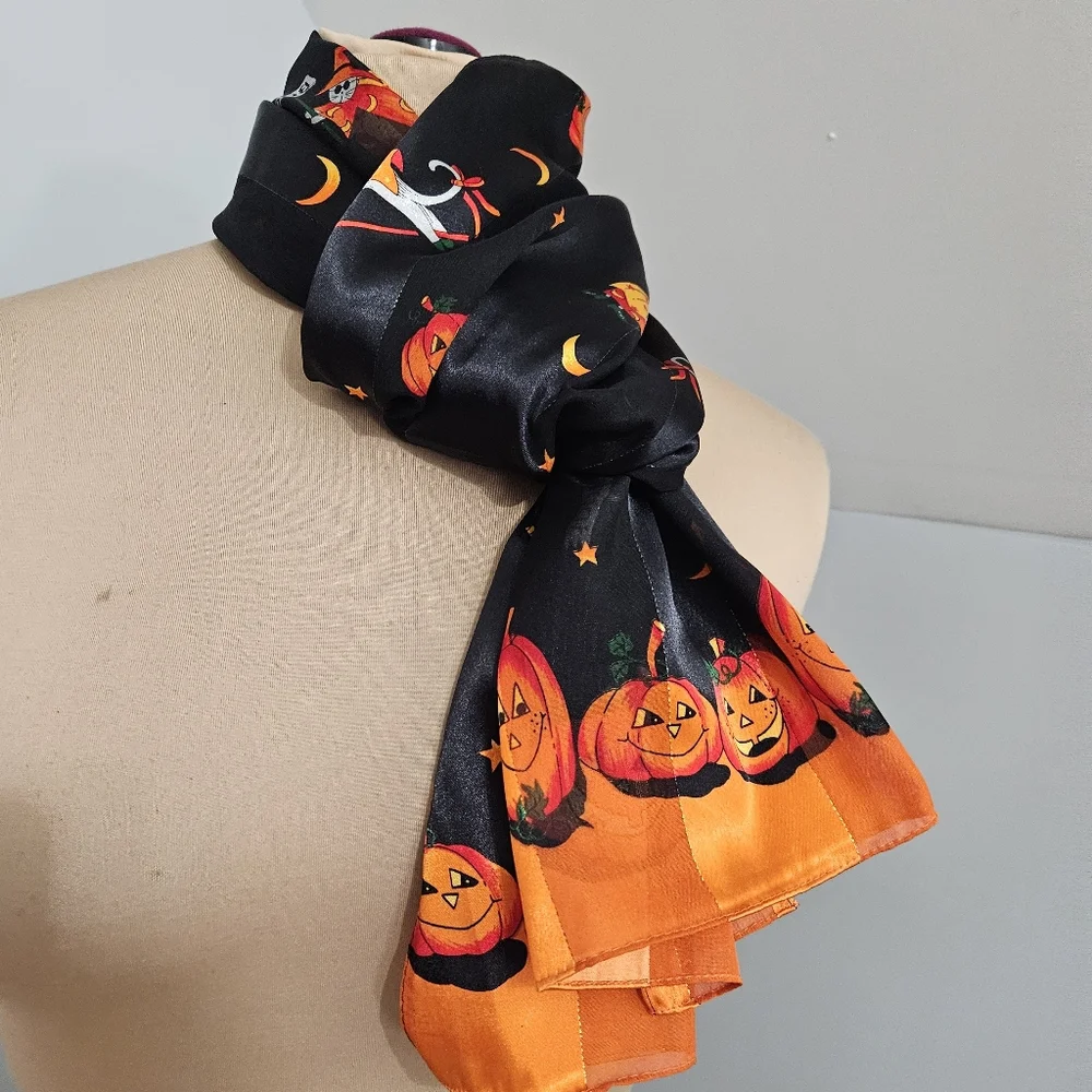 Cejon Halloween Pumpkin Witch Scarf‎ 60